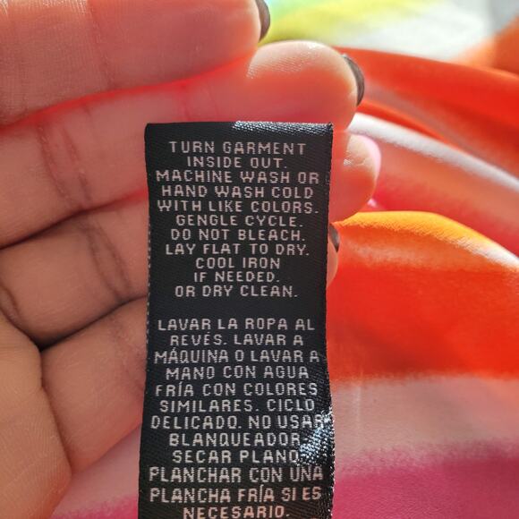 Zac & Rachel Striped Tiered Color Block Top Size L - Picture 7 of 8